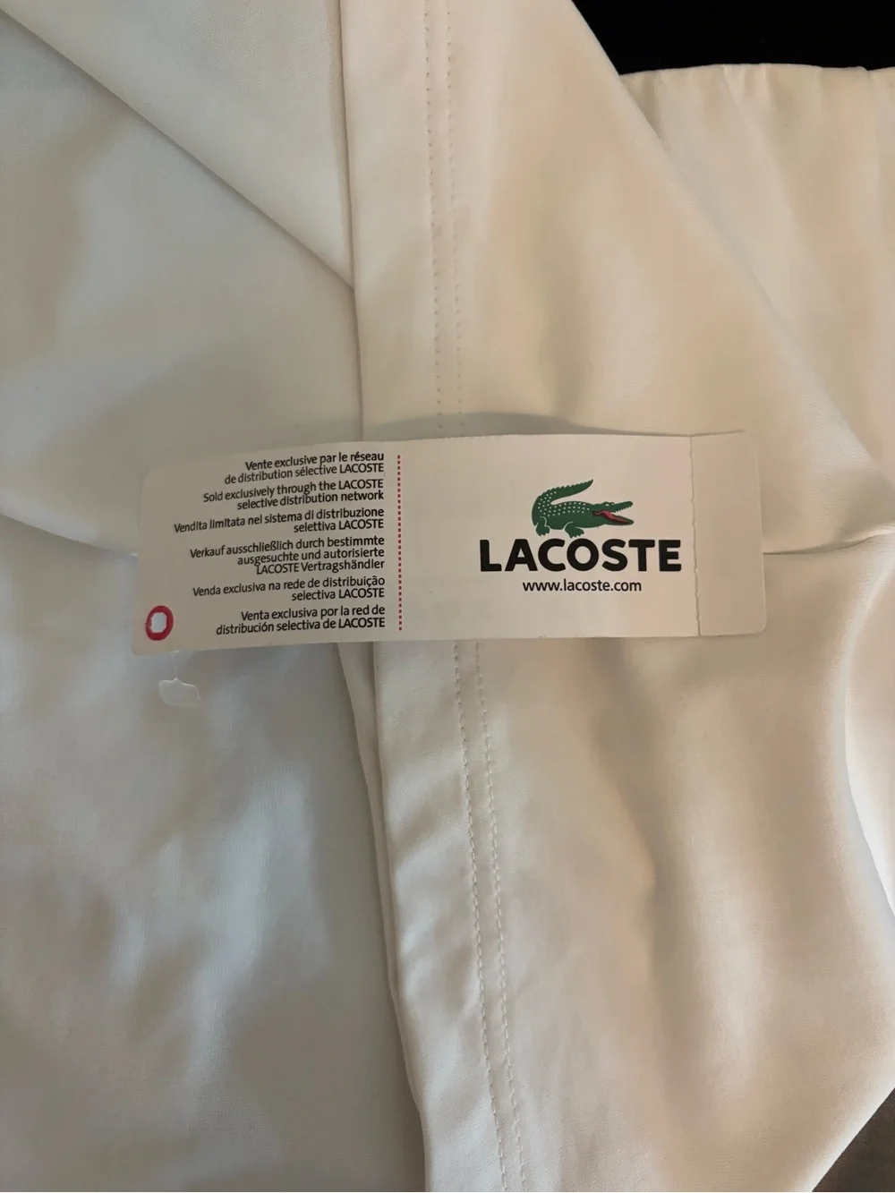 Lacoste White Pleated Tennis Skirt with Black Waist Panel - Picture 7 of 8